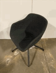 Kuskoa Bi Upholstered Desk Chair (Dark Grey) Fabric