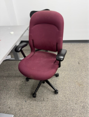 BURGUNDY HI BACK STOOL