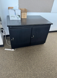 BLACK STORAGE CABINET