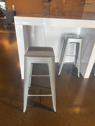 Bar Stools--silver