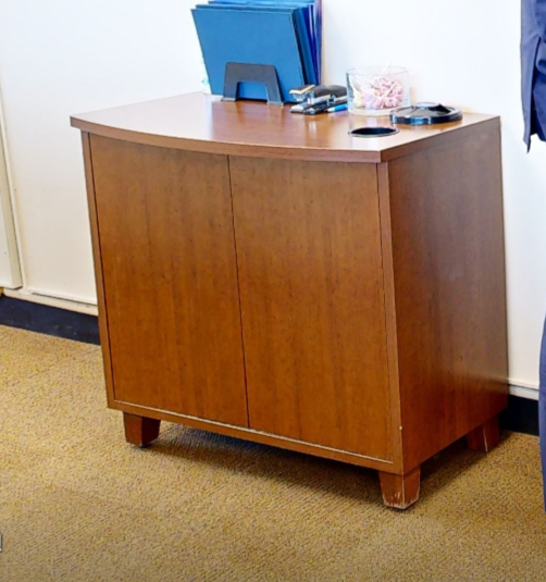 2 door wood cabinet