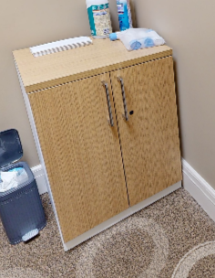 2 door wood cabinet