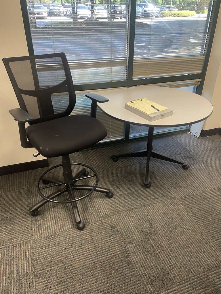 Black café height chair