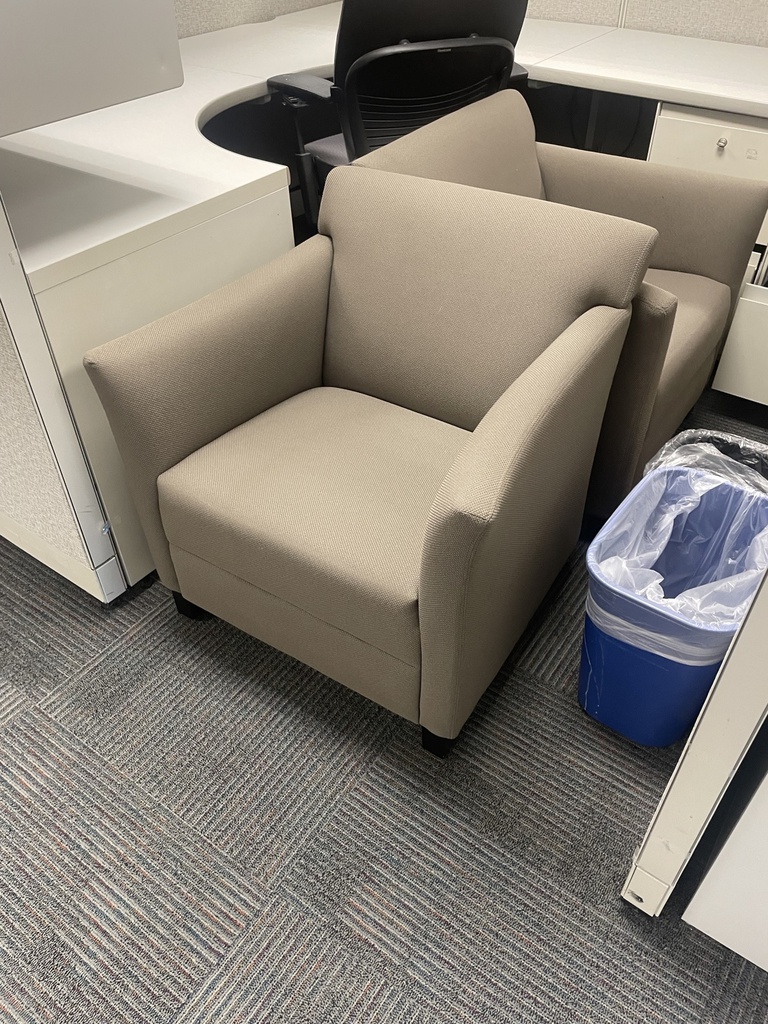 Tan soft seating lounge chair