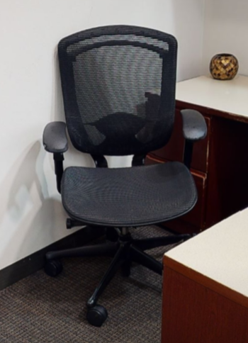Blk task chair w/arms
