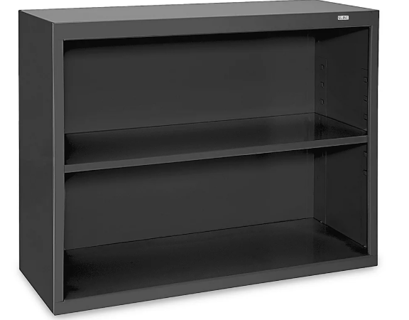Metal 2 shelf high mini-bookcase (photo representation)