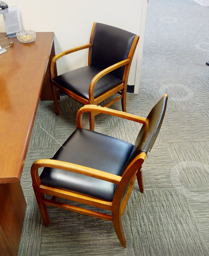 Black guest chair
