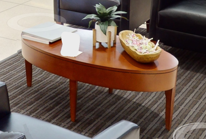 Oval coffee table