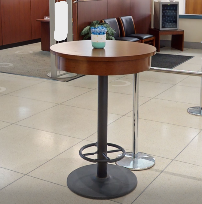 Round standing lab table