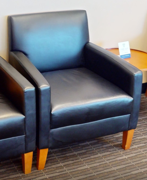 Black lounge chair