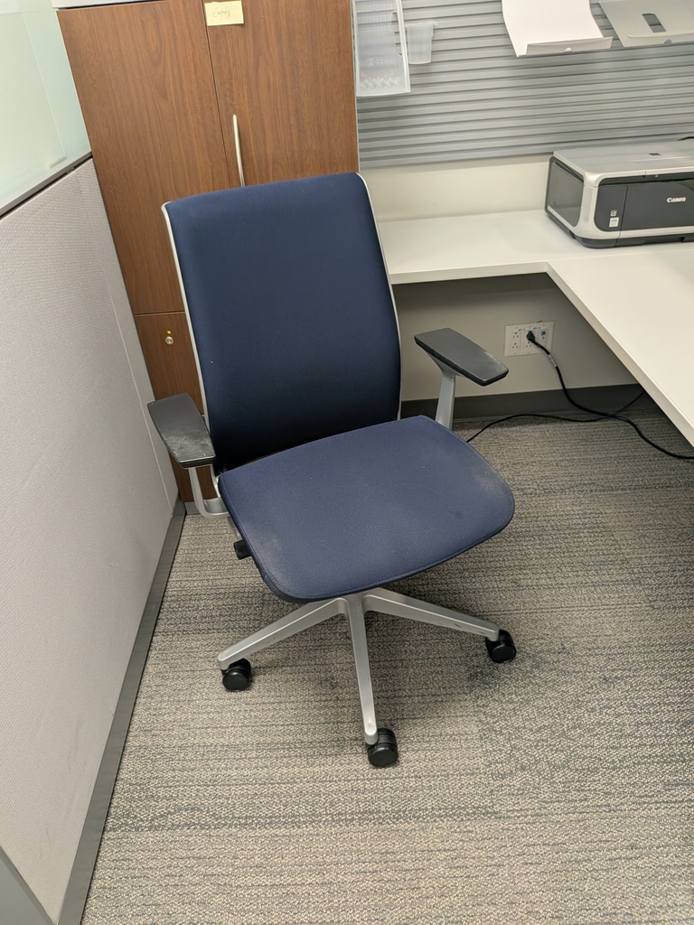 task chair blue fabric