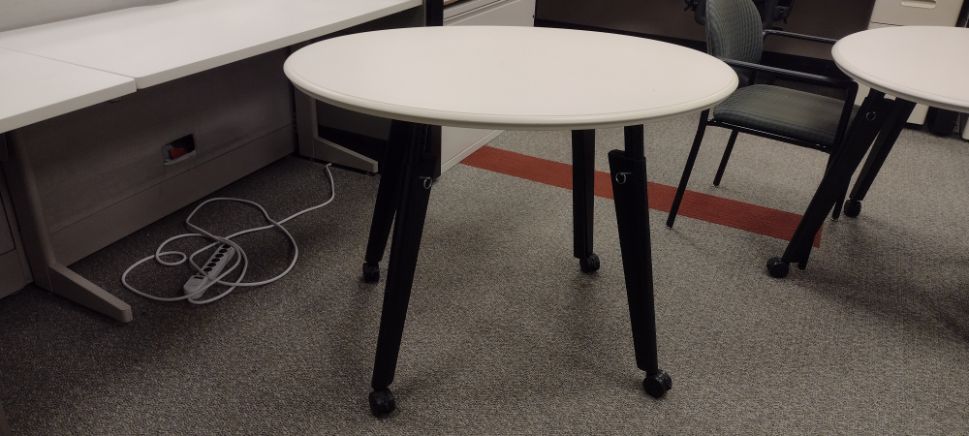Herman Miller Oval Table on Wheels, 42x30"