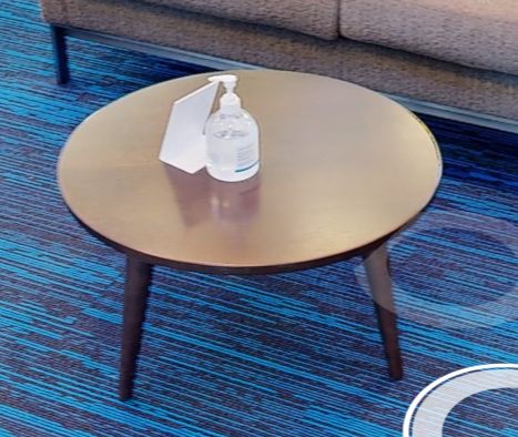 Round side table