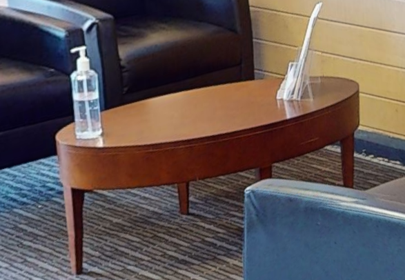 Oval coffee table