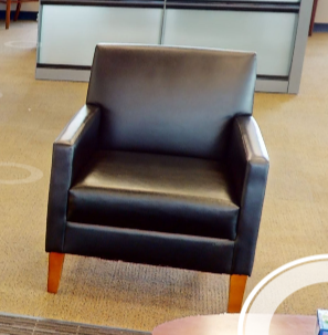 Black lounge chair