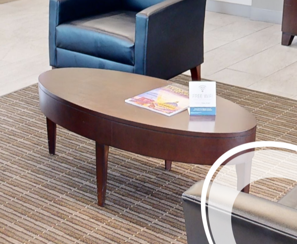 Oval coffee table