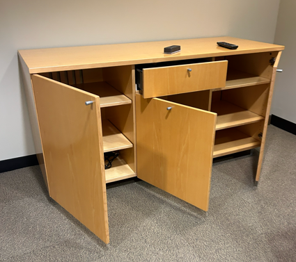 wood AV credenza