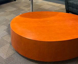 red wood coffee table