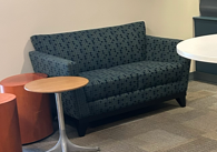 BLUE PATTERN LOVESEAT