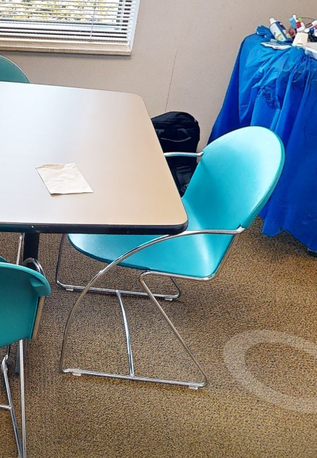 Green cafe chair