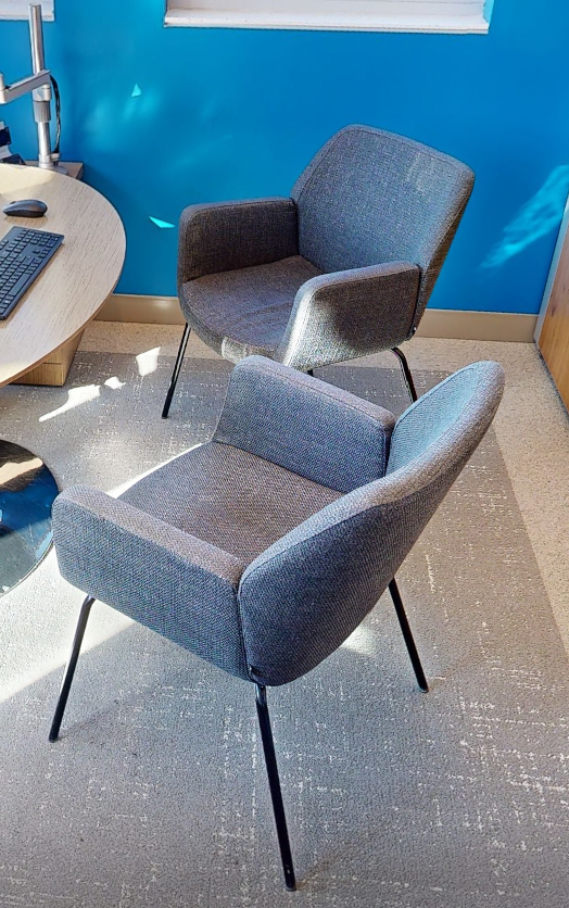 Grey guest chair