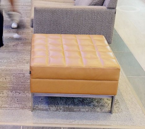 Gold square ottoman