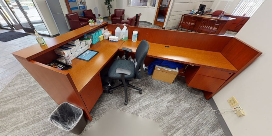 Reception L-shaped desk