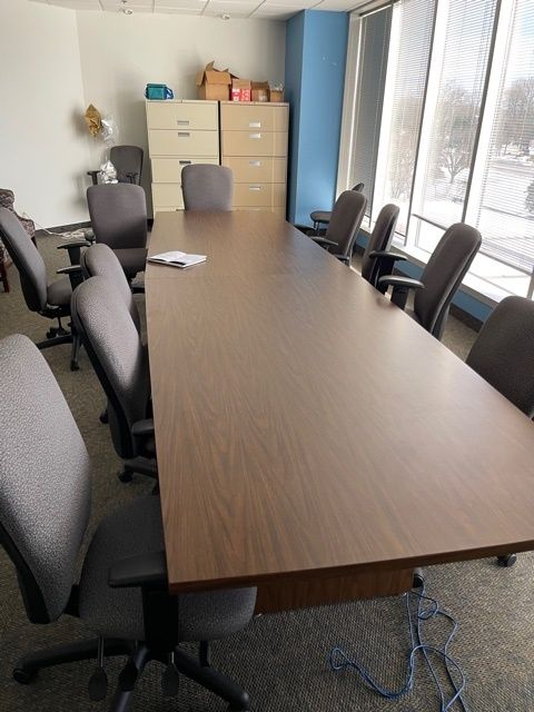 Grey Upholstered Task Chair - with Arms