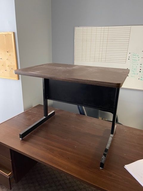 Metal Base, Wood Top Side Table - 4 Sided 3'