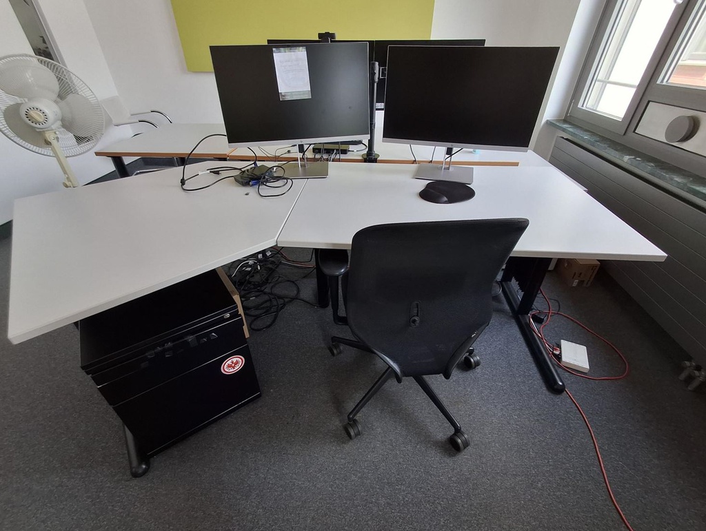 Desk - L-Shape - White