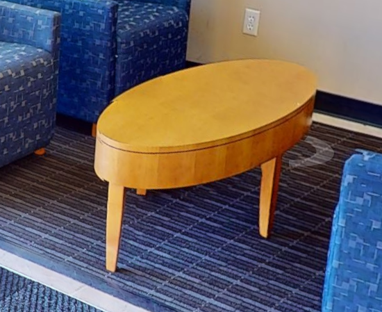 Oval coffee table