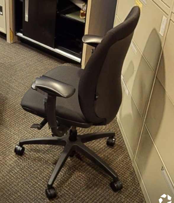 Blk task chair/arms