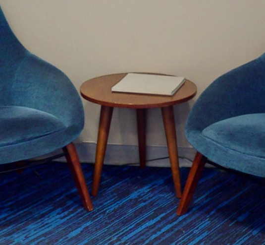 Round side table