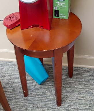 Round side table