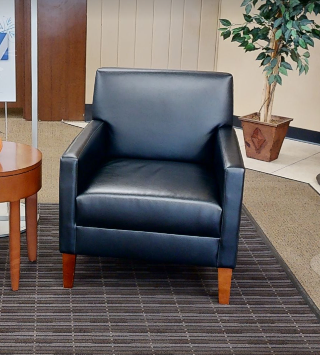 Black lounge chair