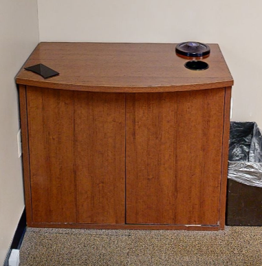 2 door wood cabinet