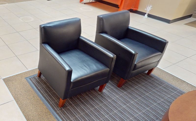 Black lounge chair