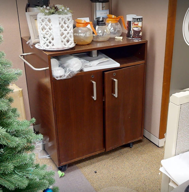 2-door coffee cabinet