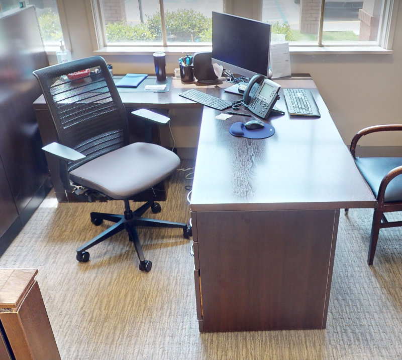 L-shaped desk