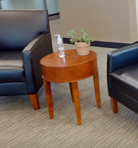 Round side table