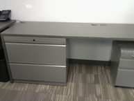 Stationary storage desk
