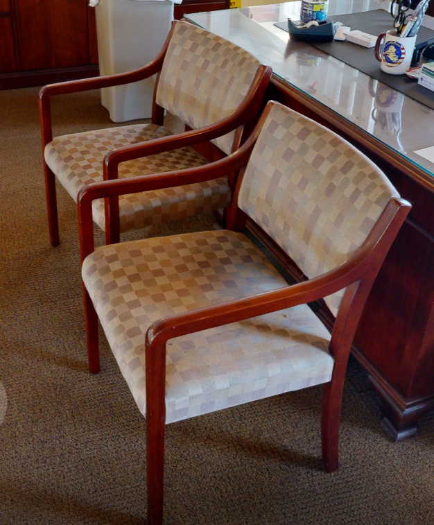 Checkered guest chair