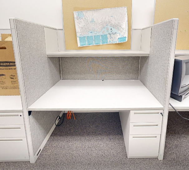 3D pedestal desk workstation