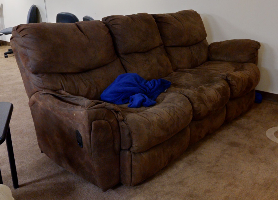 Brown 3 seat couch
