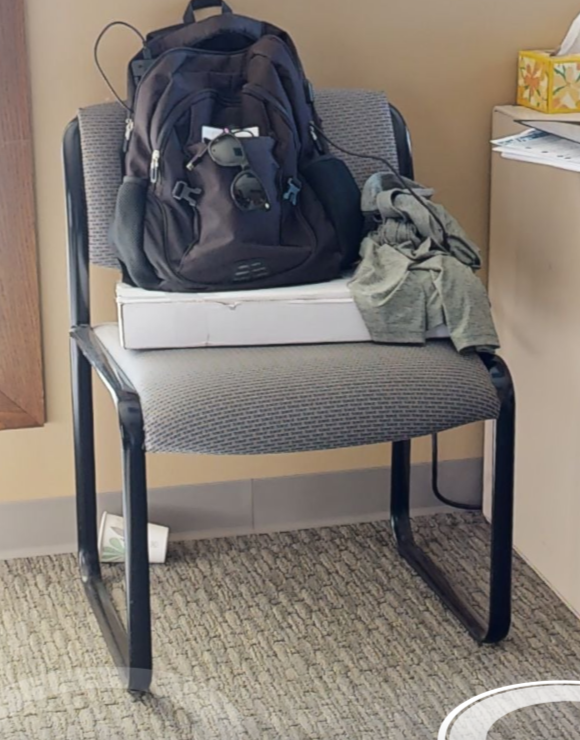 Grey guest chair