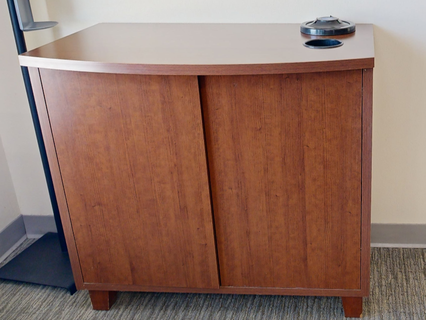 2 door wood cabinet