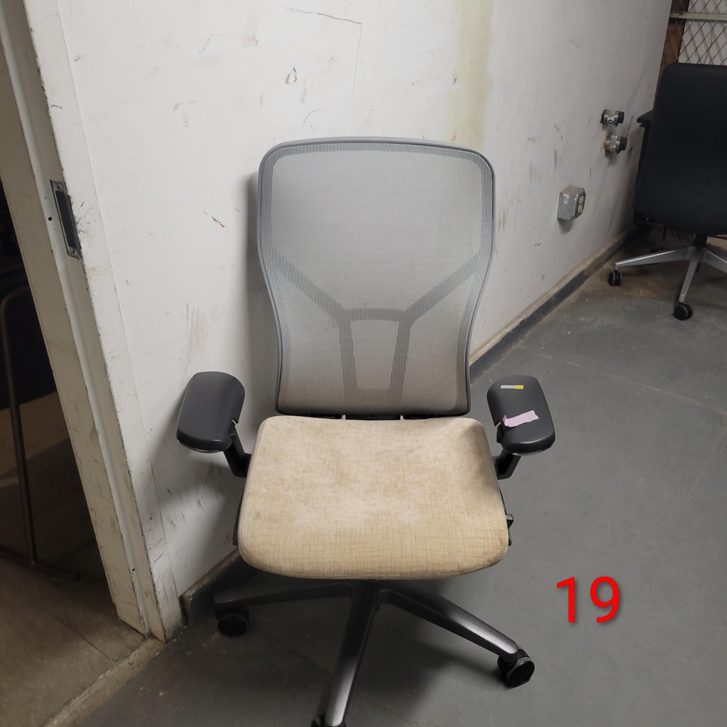Gray Mesh Beige Cushion Task Chair
