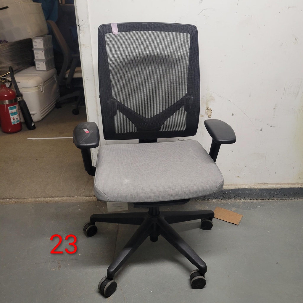 Black Mesh with Gray Cushion Task Chair