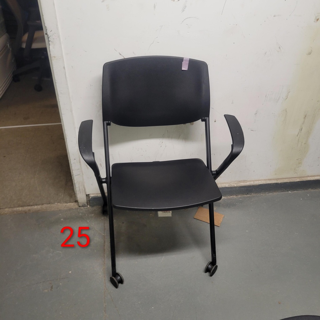 Black Mobine Nesting Chair that Flips