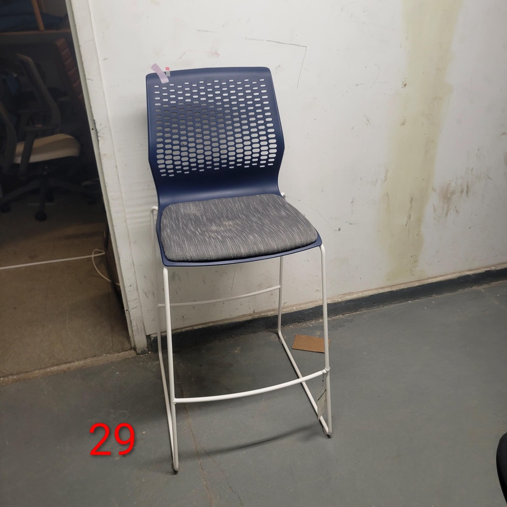 Blue Bar Height Stool